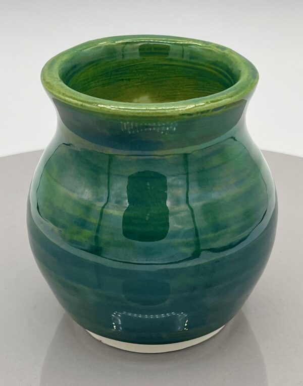 SOLD - Small Green Earthenware Vase