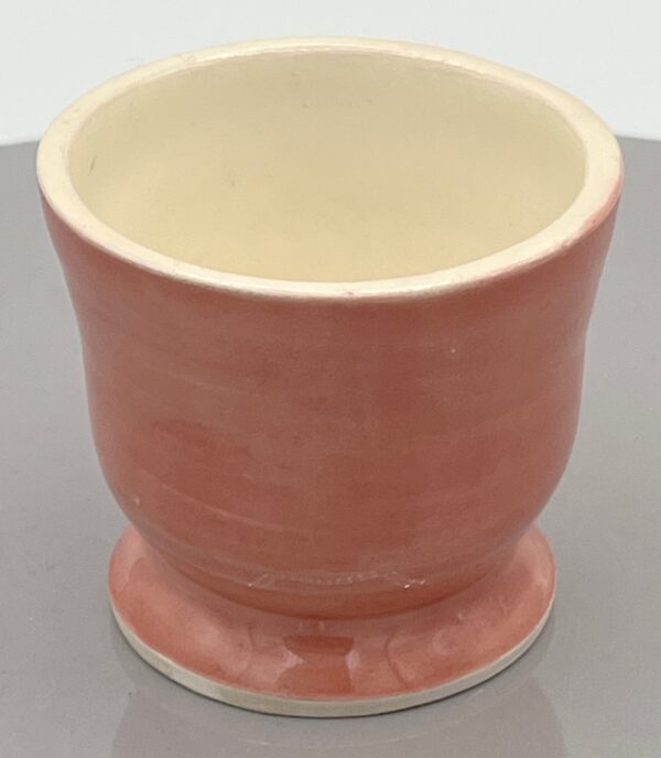 Tiny Footed Pink Earthenware Vessel