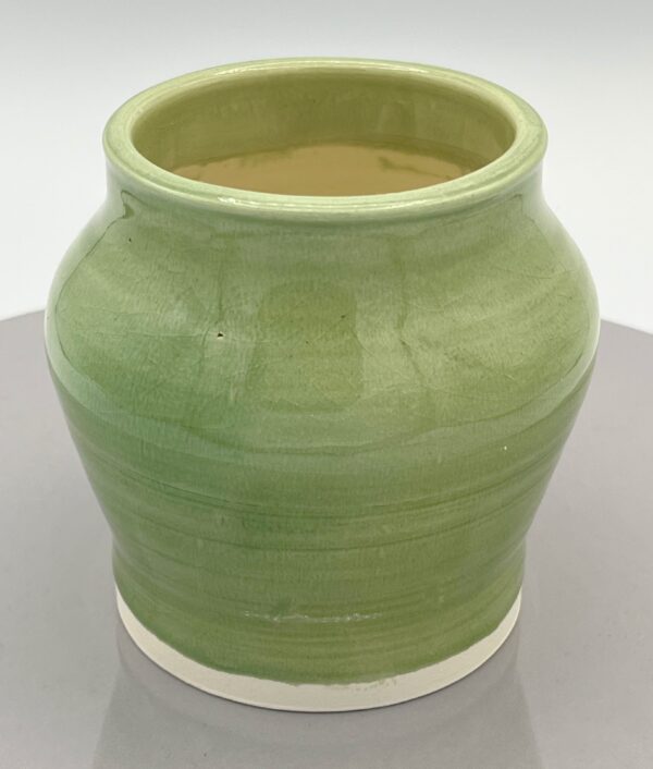 Small Sage Green Crackle Earthenware Vase