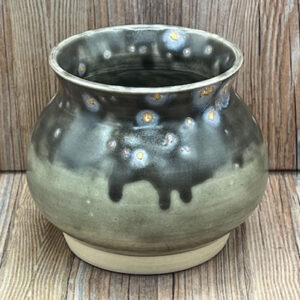 Medium Gray Speckled Stoneware Vase