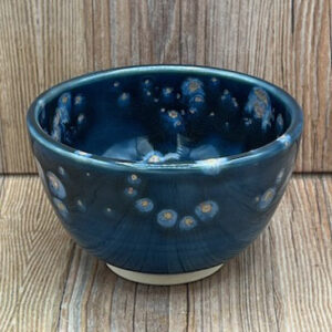 Small Dark Blue Speckled Stoneware Bowl